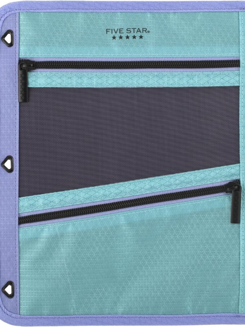 Pencil Pouch, Pen Case, 3-Pocket Zipper Pouch, Fits 3-Ring Binder, Storage Organ